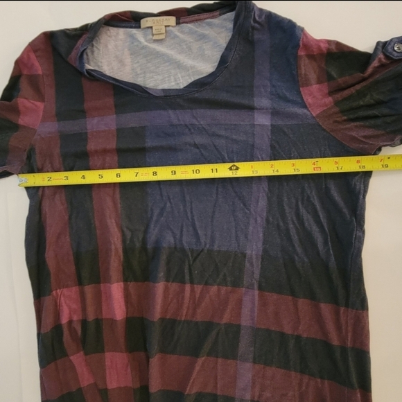 Burberry Brit Purple Plaid Top SzL - Picture 8 of 9